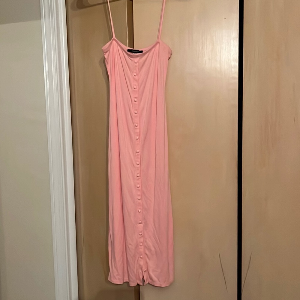 Forever 21 Pink Button Down Dress
